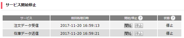 サービス開始/停止